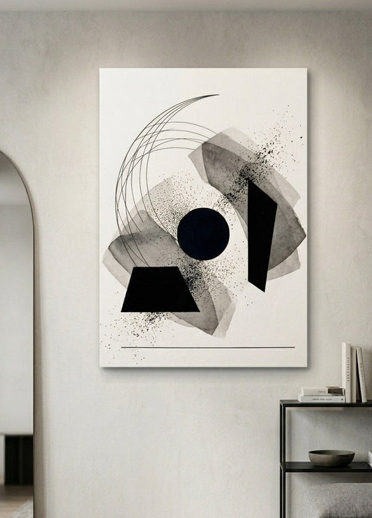 Tableau contemporain abstrait idéal pour salon moderne bureau design ou intérieur minimaliste
