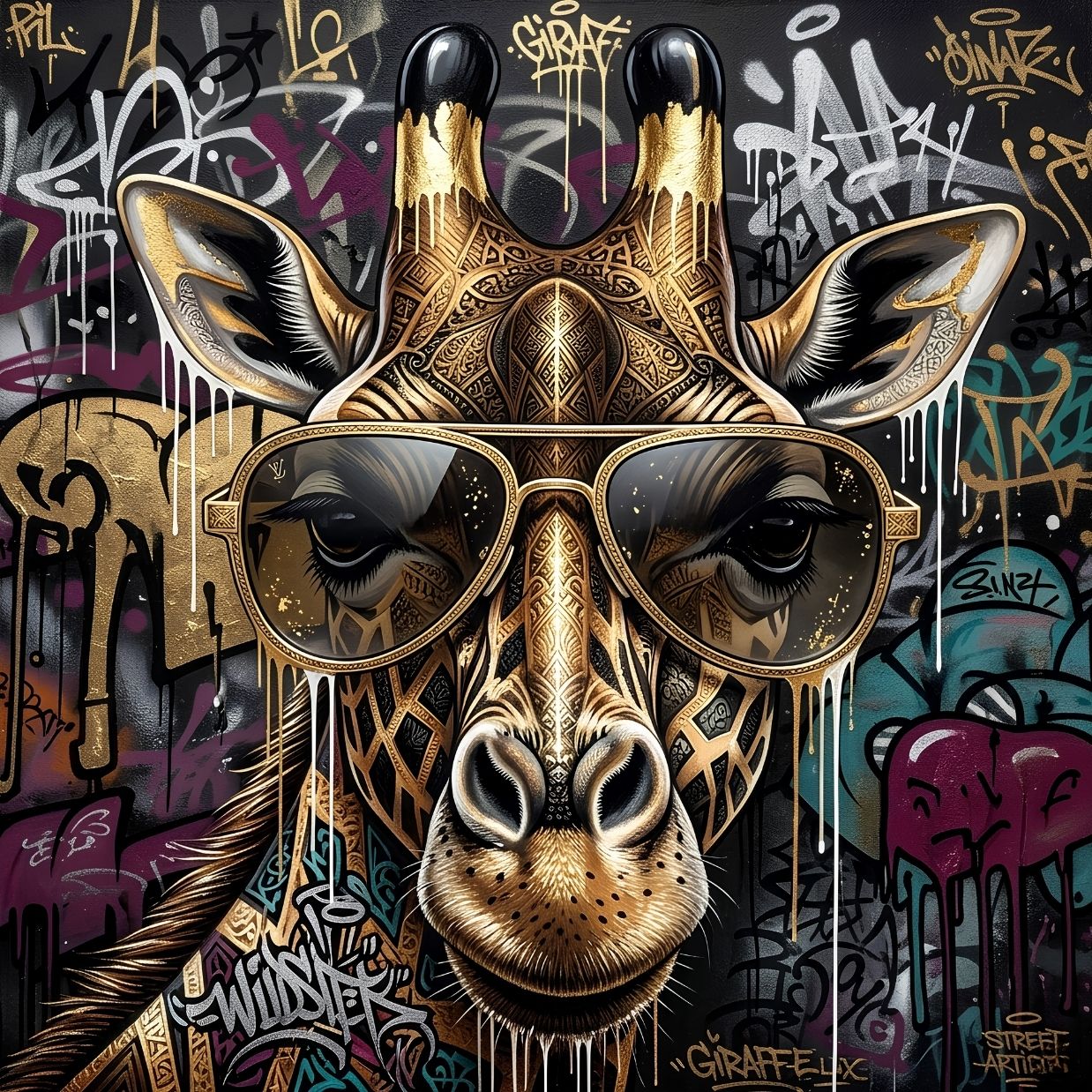 Pop art street art painting – Iconic elephant