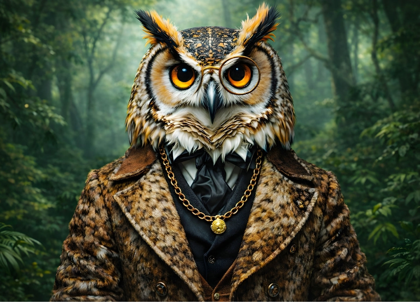 Hibou aristocrate animal revisité
