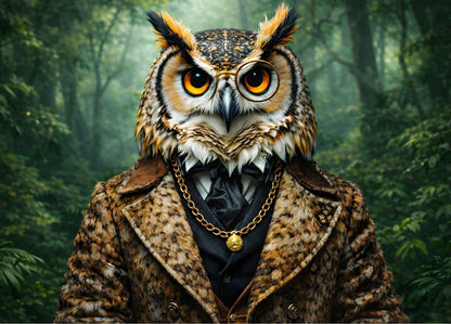 Hibou aristocrate animal revisité
