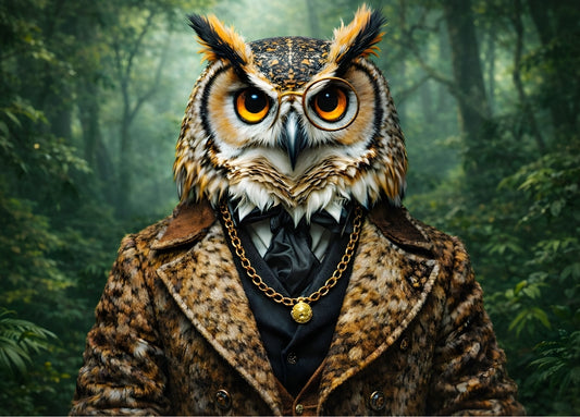 Hibou aristocrate animal revisité
