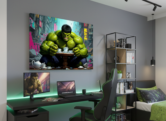 Tableau mural Hulk pop art contemporain
