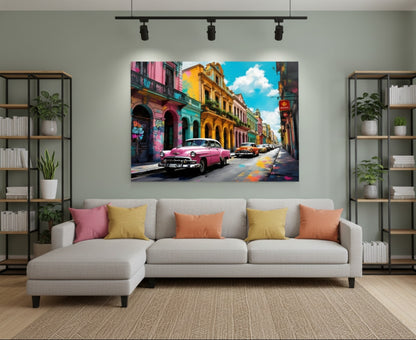 Tableau La Havane colorée en décoration intérieure
