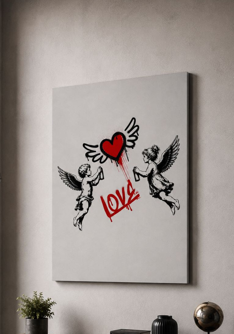 Tableau Love graffiti contemporain

