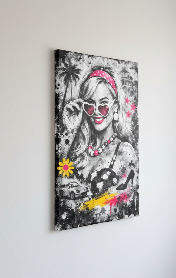 Tableau Barbie pop art contemporain
