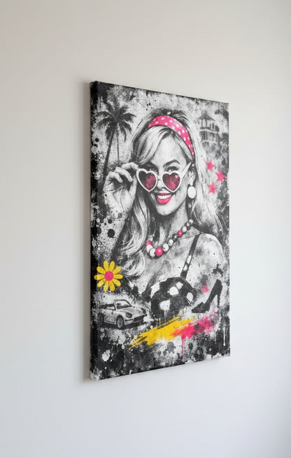 Tableau Barbie pop art contemporain

