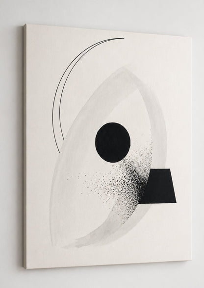Décoration murale minimaliste aux lignes épurées et équilibre graphique contemporain
