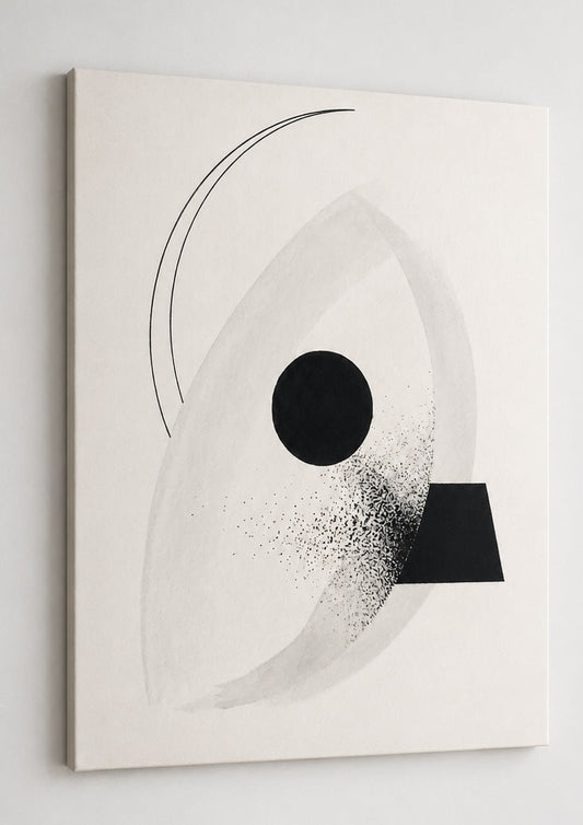 Décoration murale minimaliste aux lignes épurées et équilibre graphique contemporain
