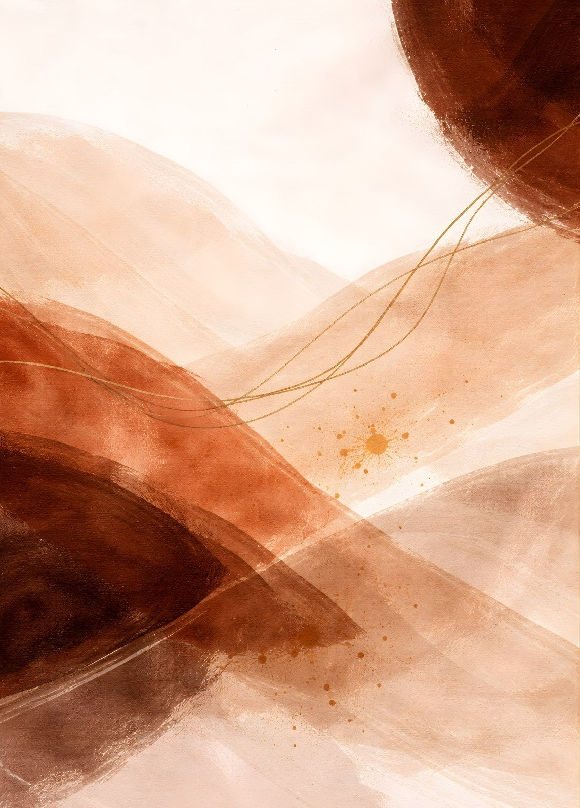 Tableau minimaliste terracotta vue de face
