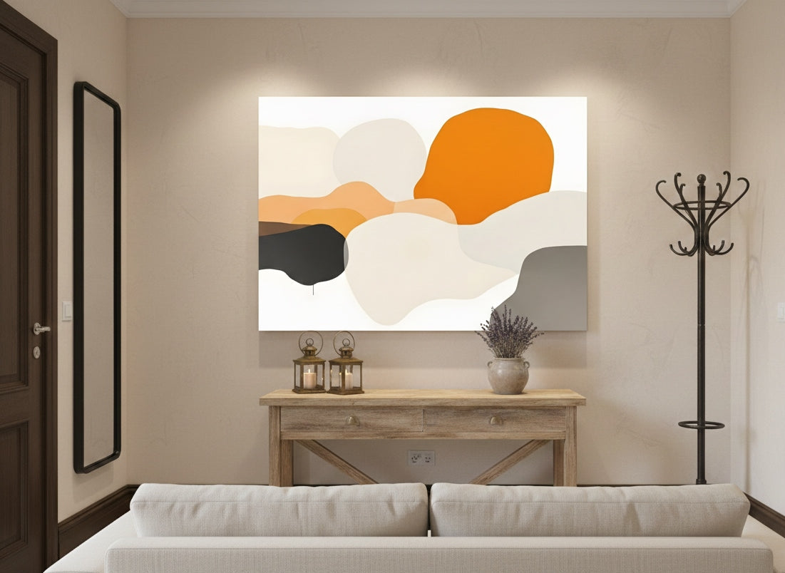 Décoration murale abstraite harmonie naturelle
