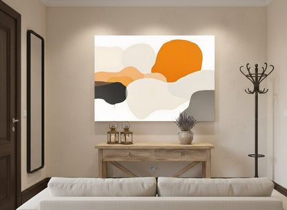 Décoration murale abstraite harmonie naturelle
