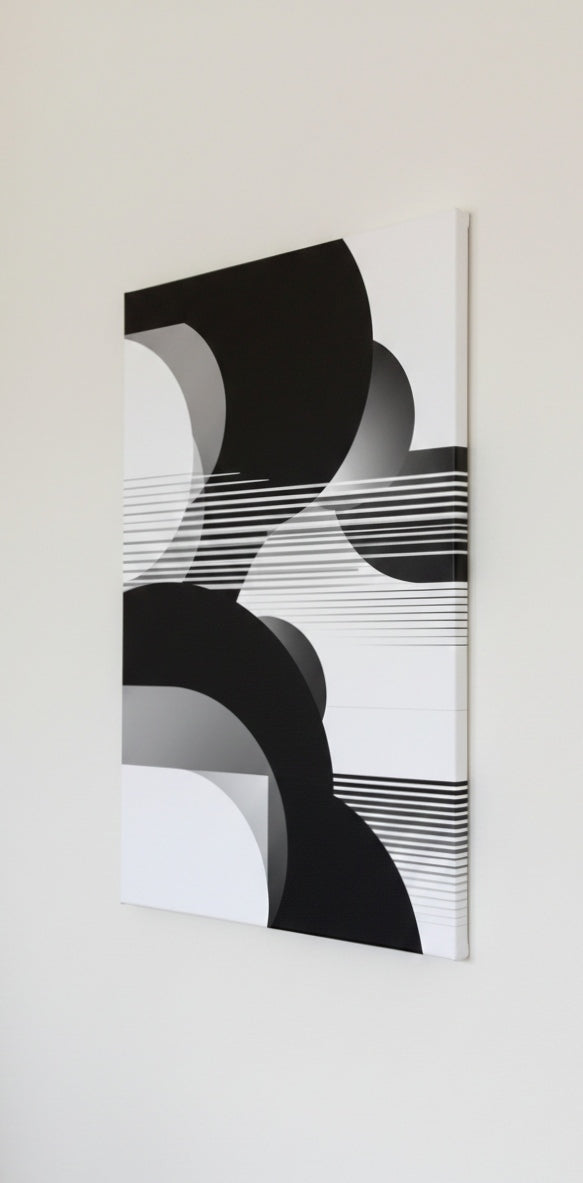 Détails des formes et lignes du tableau minimaliste
