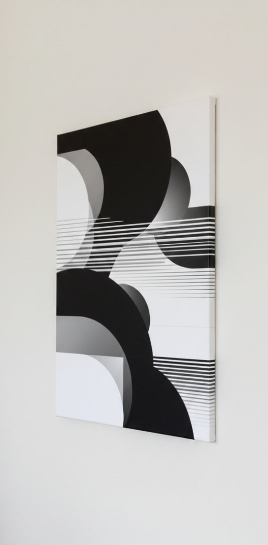 Détails des formes et lignes du tableau minimaliste
