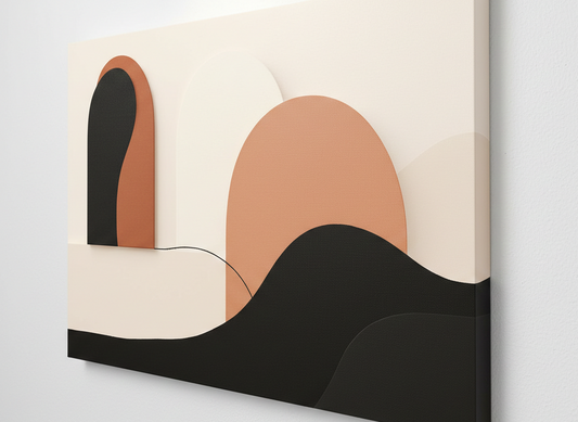 Détails des courbes et contrastes minimalistes
