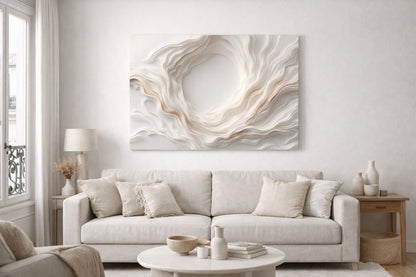 Tableau minimaliste abstrait pour intérieur apaisant
