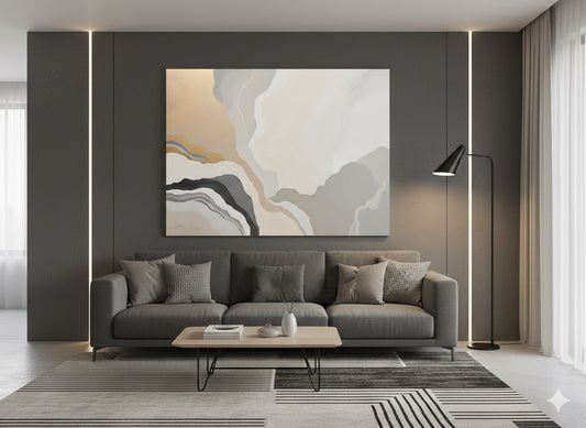 Tableau mural design abstrait pour salon moderne
