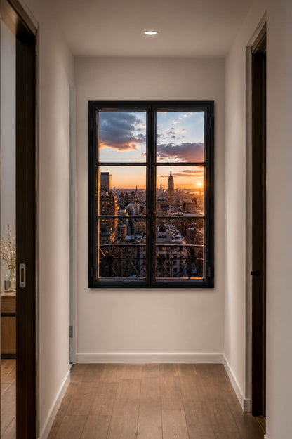 Tableau New York avec Empire State Building au coucher du soleil
