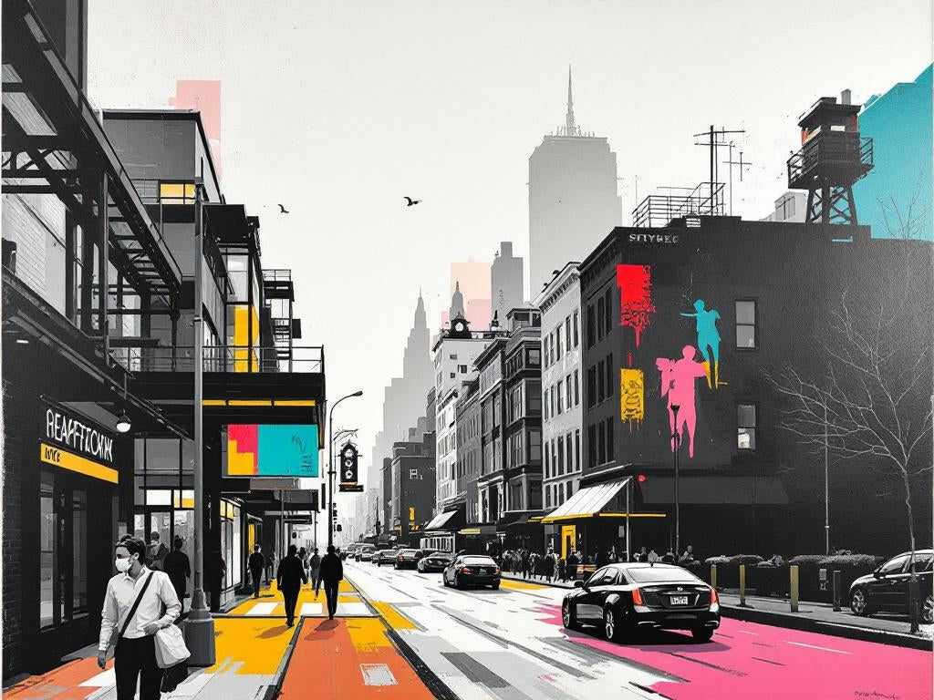 Tableau New York street art urbain
