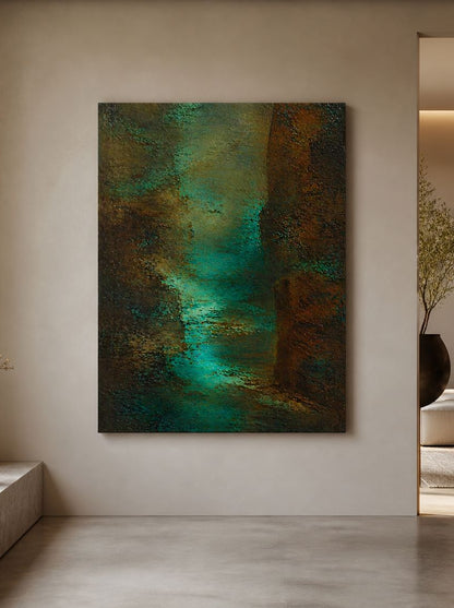 Tableau océan abstrait artistique pour intérieur moderne
