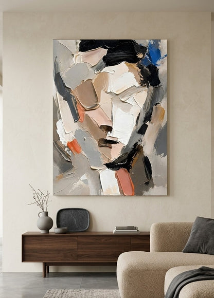 Tableau design texturé inspiré de l’art abstrait contemporain
