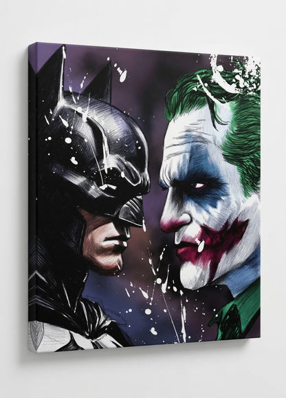 Tableau Batman vs Joker pop art – Duel de légendes