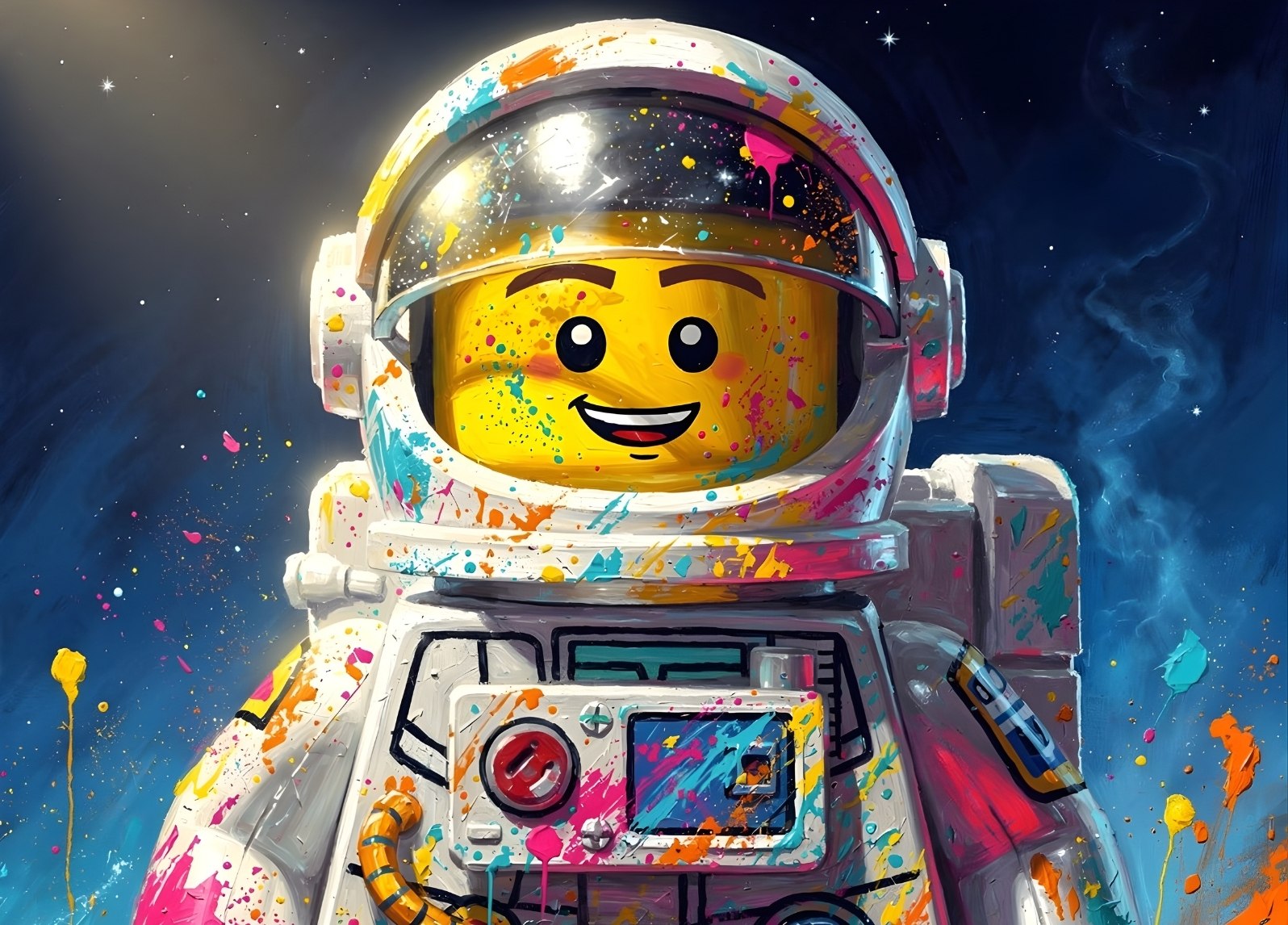 Tableau pop art astronaute playmobil
