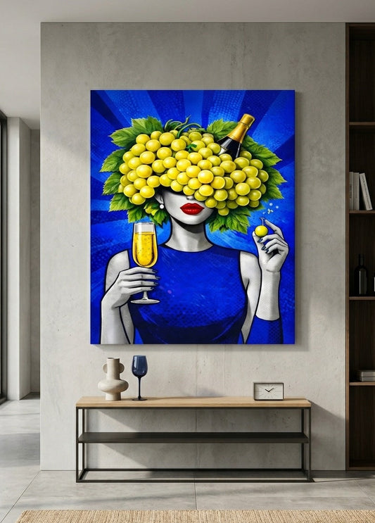 Tableau mural moderne idéal salon cuisine ou bar ambiance festive contemporaine
