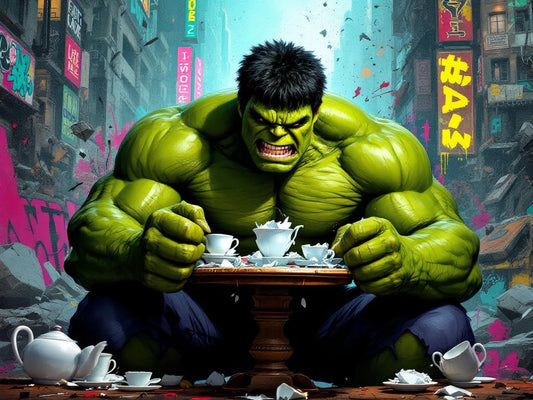 Tableau pop art Hulk style urbain
