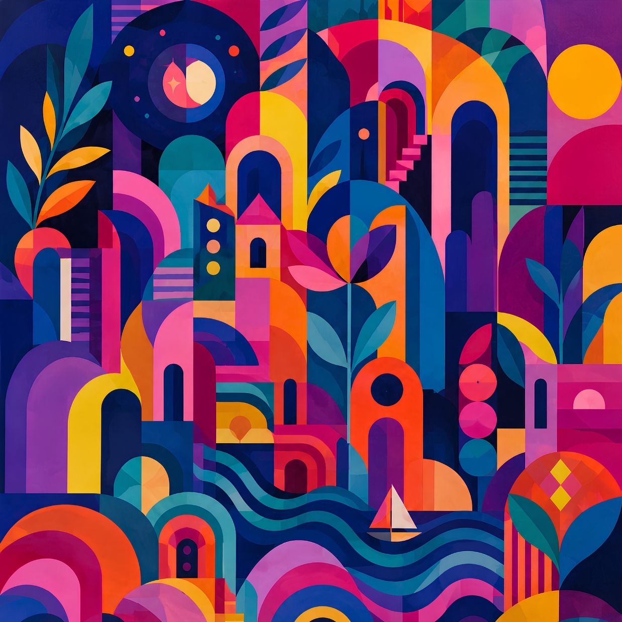 Tableau pop design coloré graphique
