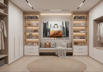 Détail sac iconique art mural
