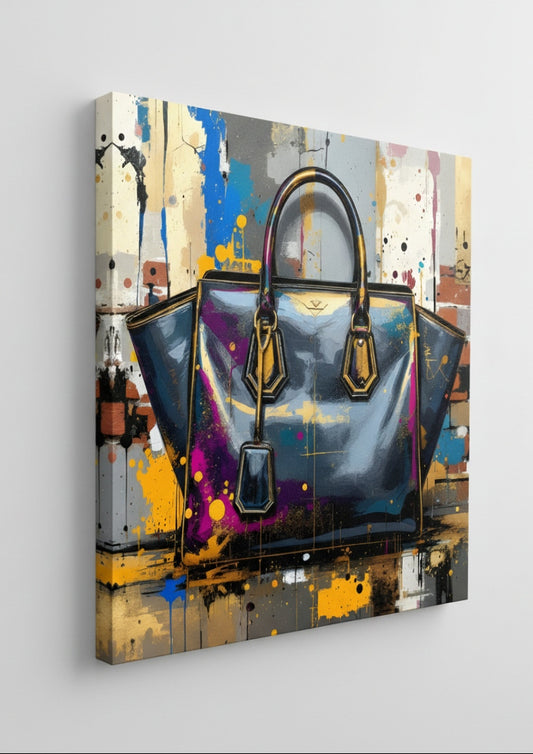 Tableau objet iconique mode revisité art urbain
