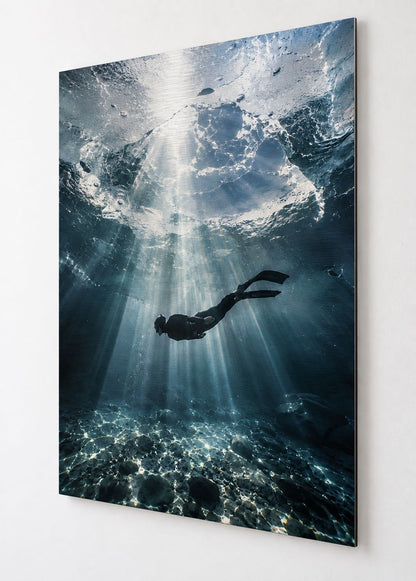 Tableau photo mer Sous la glace en version aluminium
