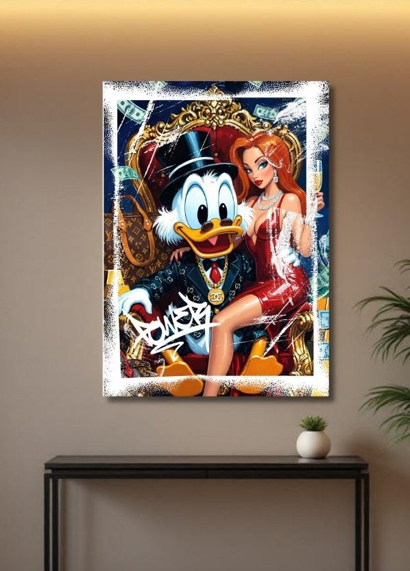 Tableau street art premium pour salon moderne et intérieur contemporain
