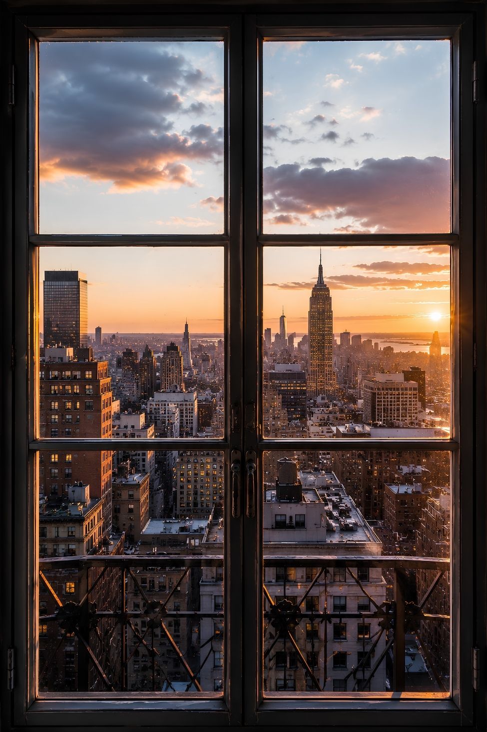Tableau trompe l'œil New York avec vue sur Manhattan
