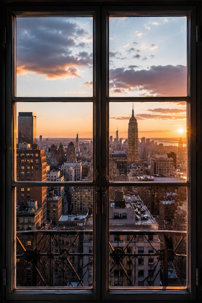 Tableau trompe l'œil New York avec vue sur Manhattan
