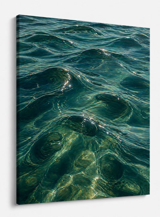 Décoration murale vague mer réaliste pour intérieur moderne
