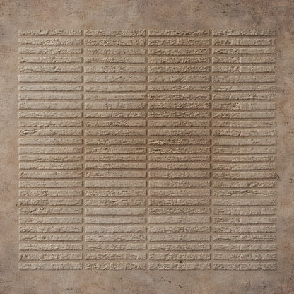 Tableau abstrait wabi sabi avec texture minérale beige et reliefs minimalistes
