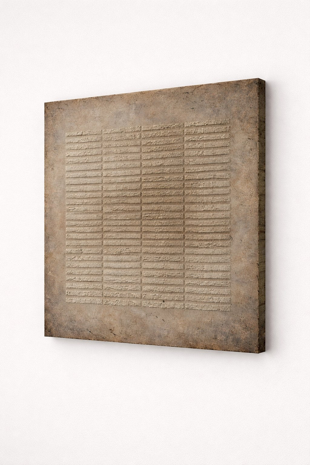 Vue toile tableau abstrait wabi sabi texture murale minimaliste
