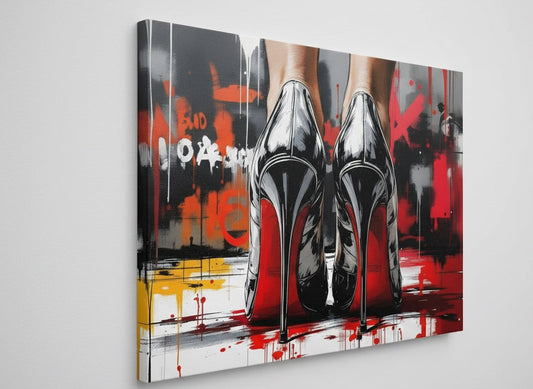 Tableau contemporain mode glamour pour salon ou dressing design
