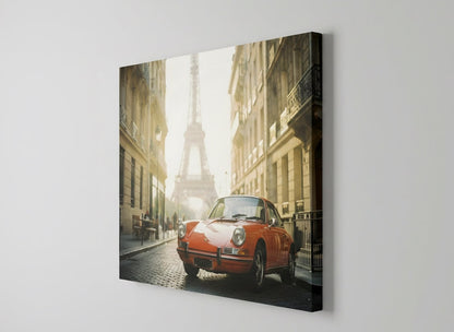 Détails de la carrosserie et de l’ambiance urbaine parisienne
