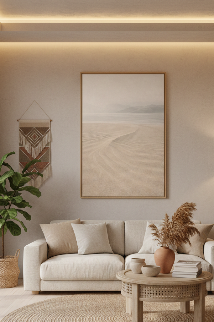 Paysage serein en situation intérieure
